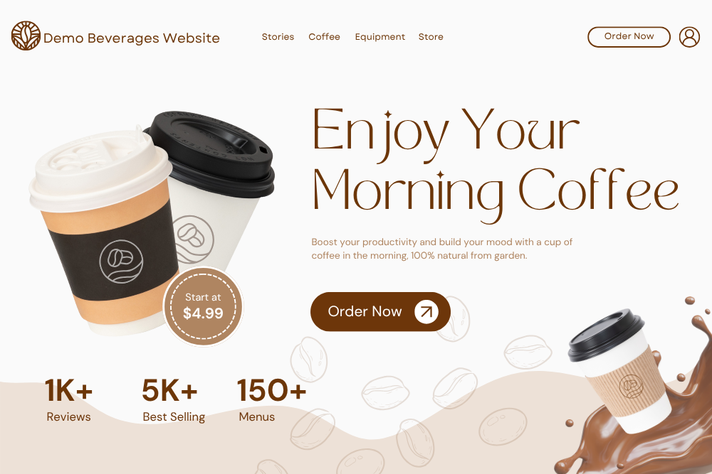 Food and Café Website Demo Template